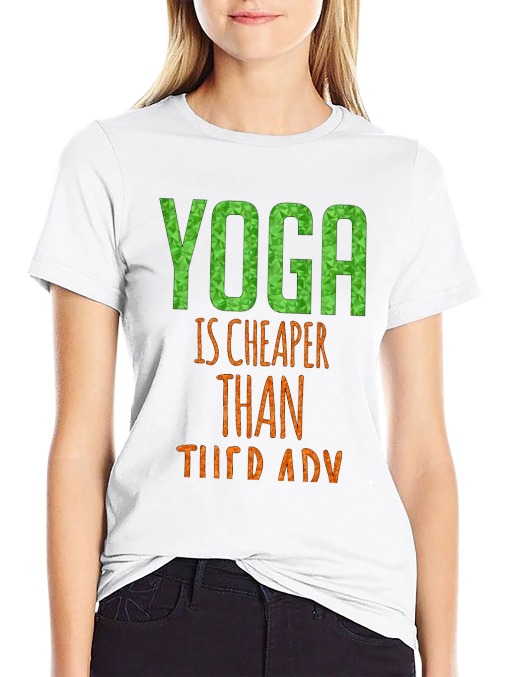 Yoga is Cheaper Than Therapy Black T-Shirt