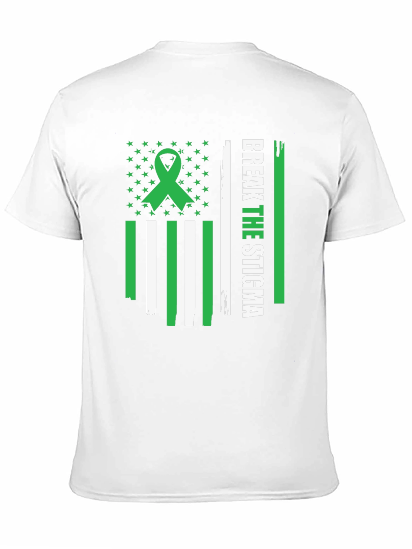 Break the Stigma Green Ribbon Mental Health Awareness T-Shirt