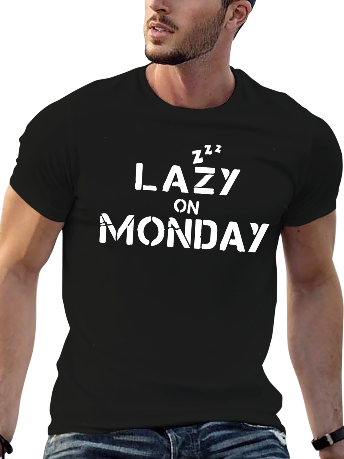 Lazy On Monday Black T-Shirt