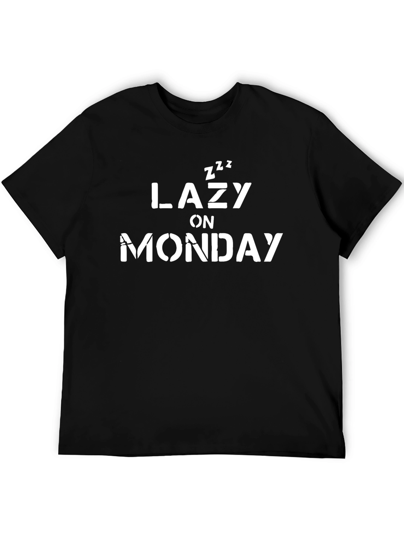 Lazy On Monday Black T-Shirt