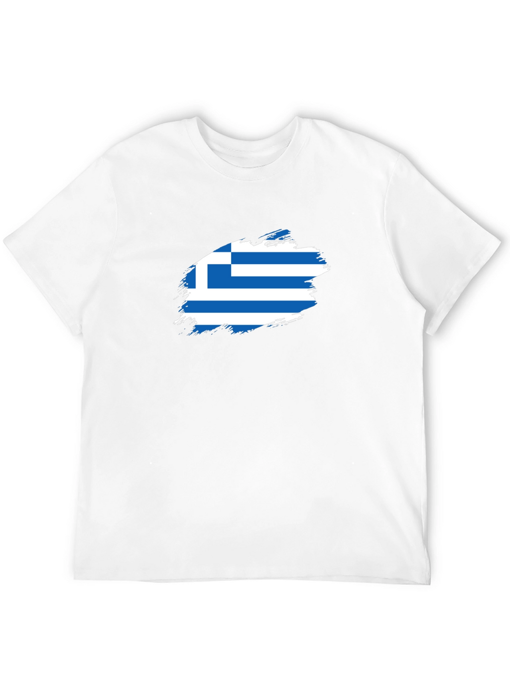 Greek Flag T-Shirt - Black Cotton Tee