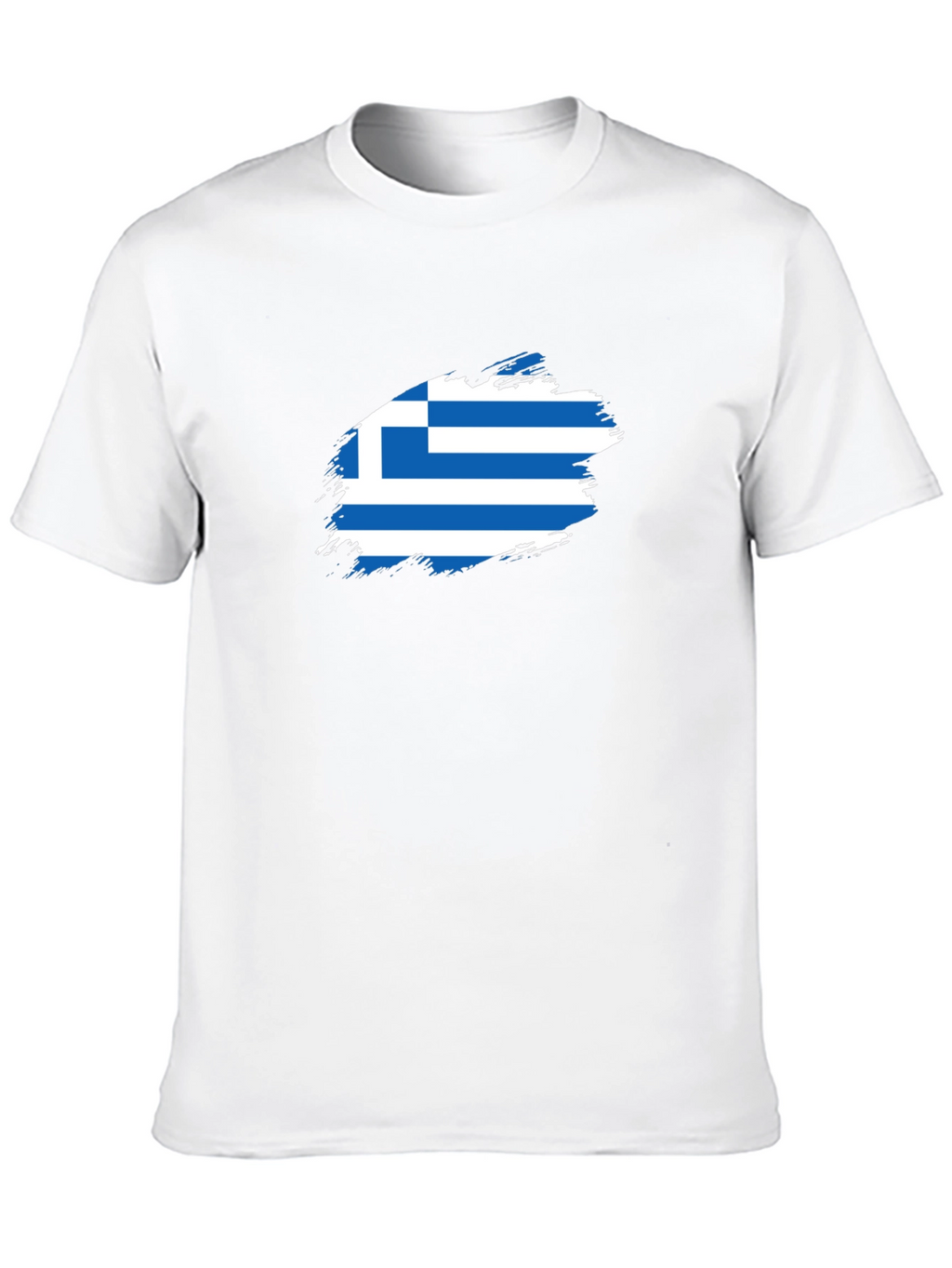 Greek Flag T-Shirt - Black Cotton Tee