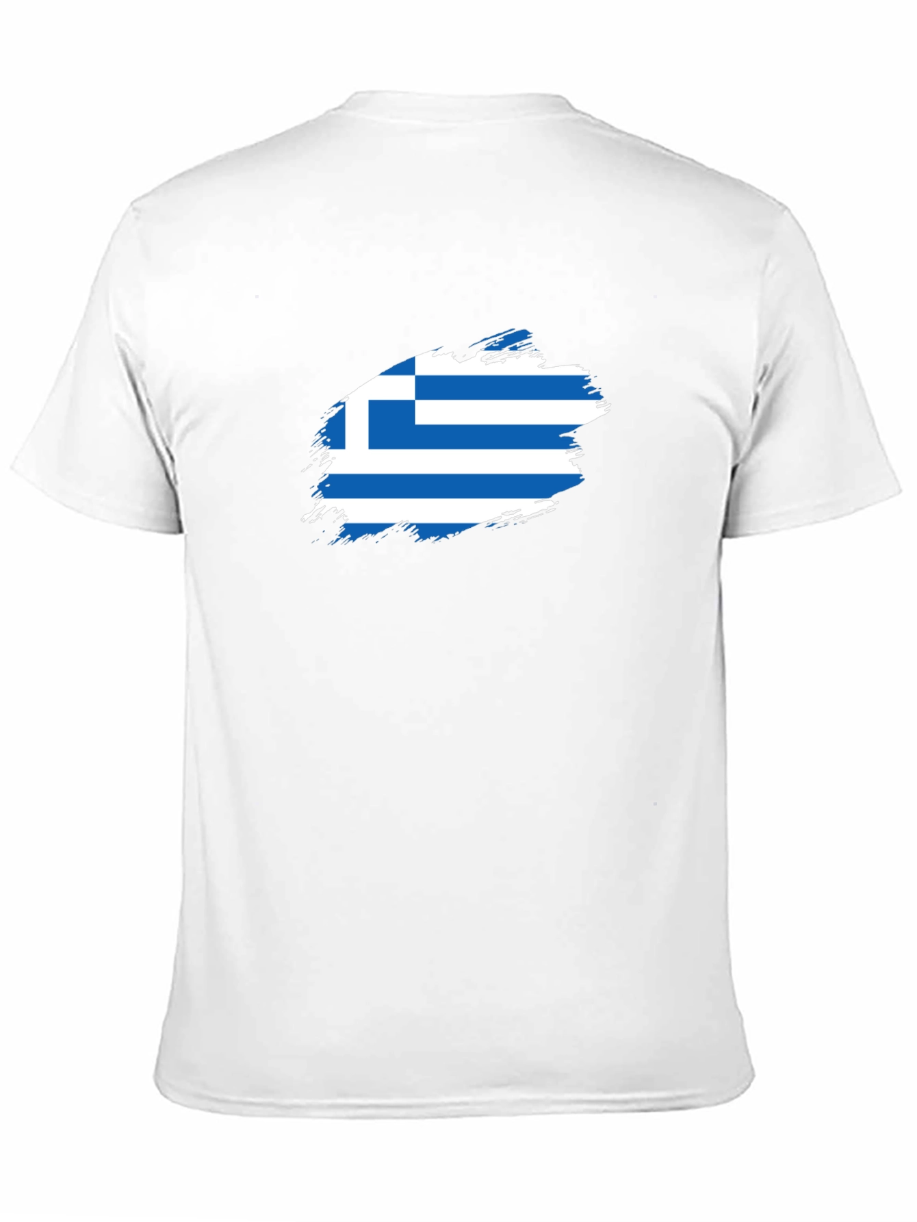Greek Flag T-Shirt - Black Cotton Tee