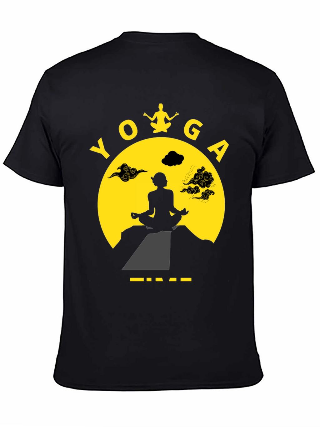 Yoga Time Graphic Tee - Meditating Silhouette T-Shirt