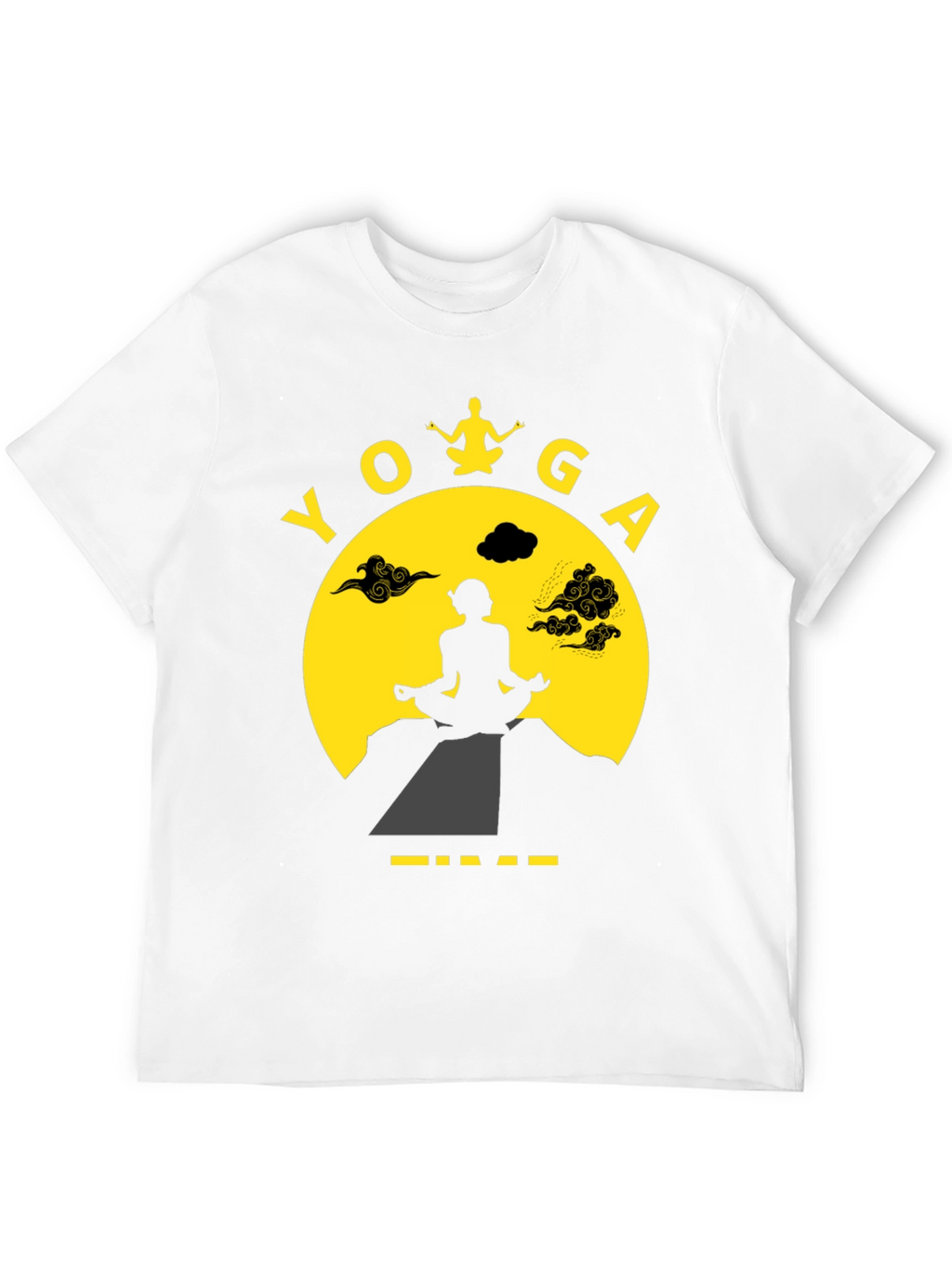 Yoga Time Graphic Tee - Meditating Silhouette T-Shirt