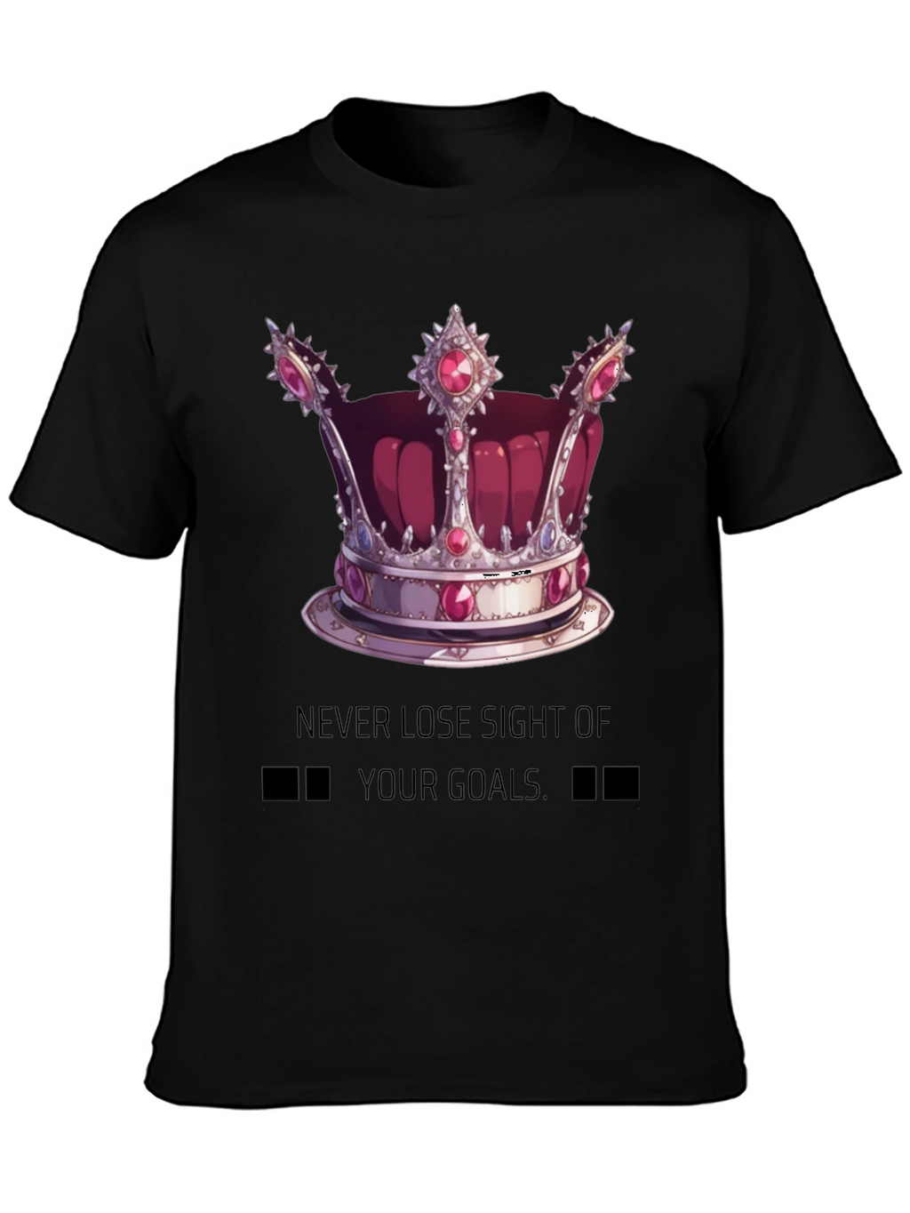 Crown Graphic T-Shirt - Achieve Your Goals