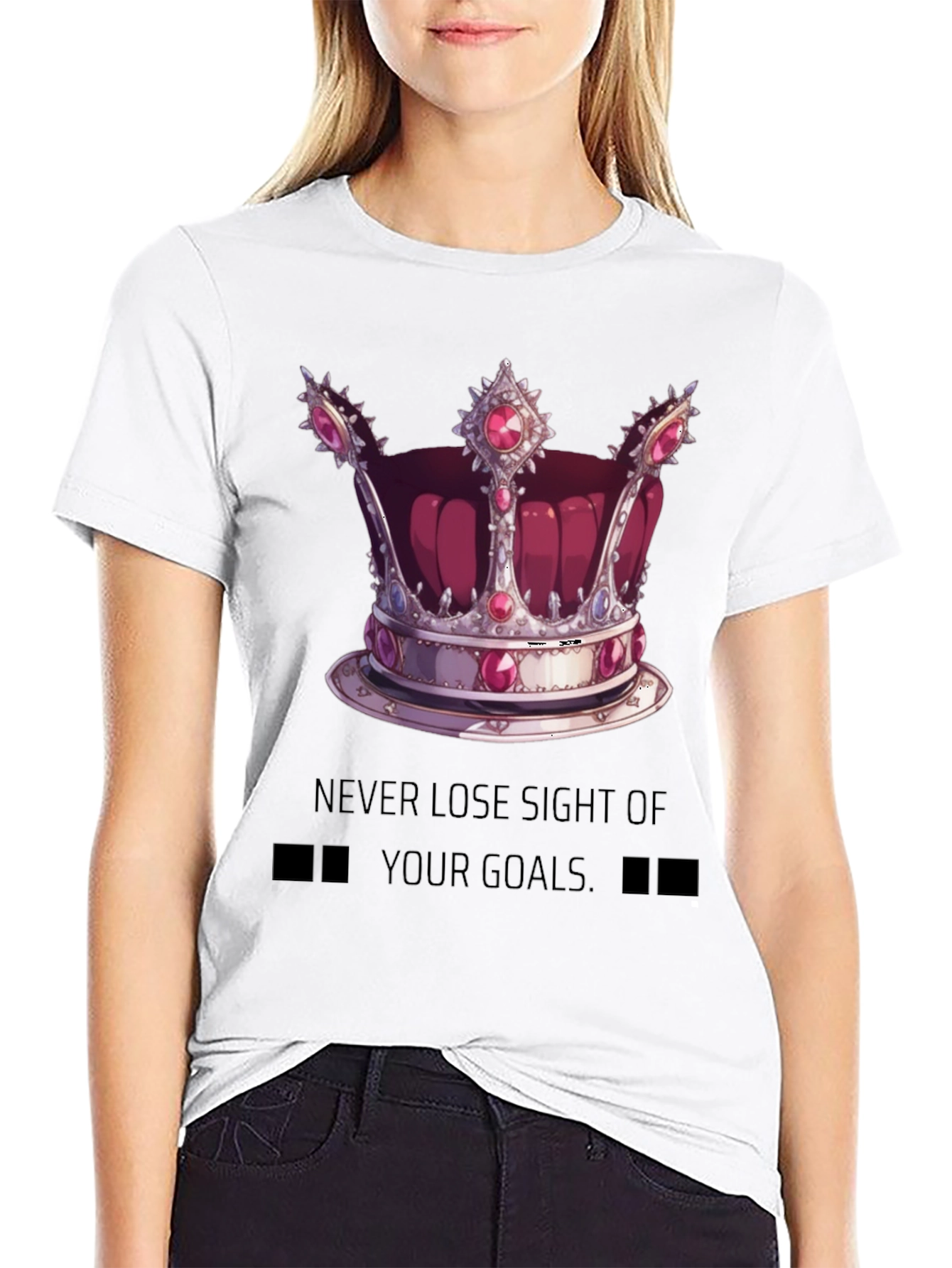 Crown Graphic T-Shirt - Achieve Your Goals