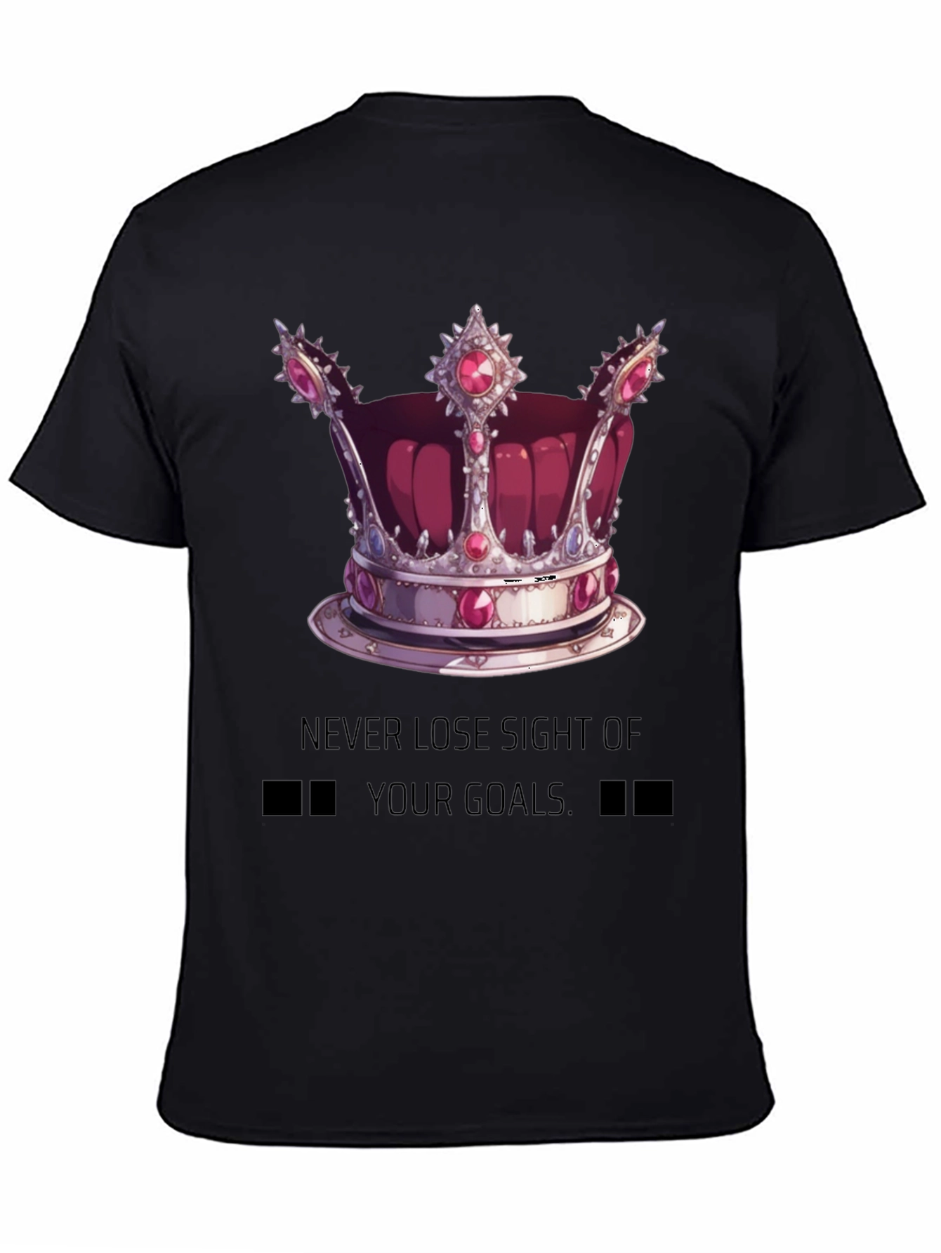 Crown Graphic T-Shirt - Achieve Your Goals