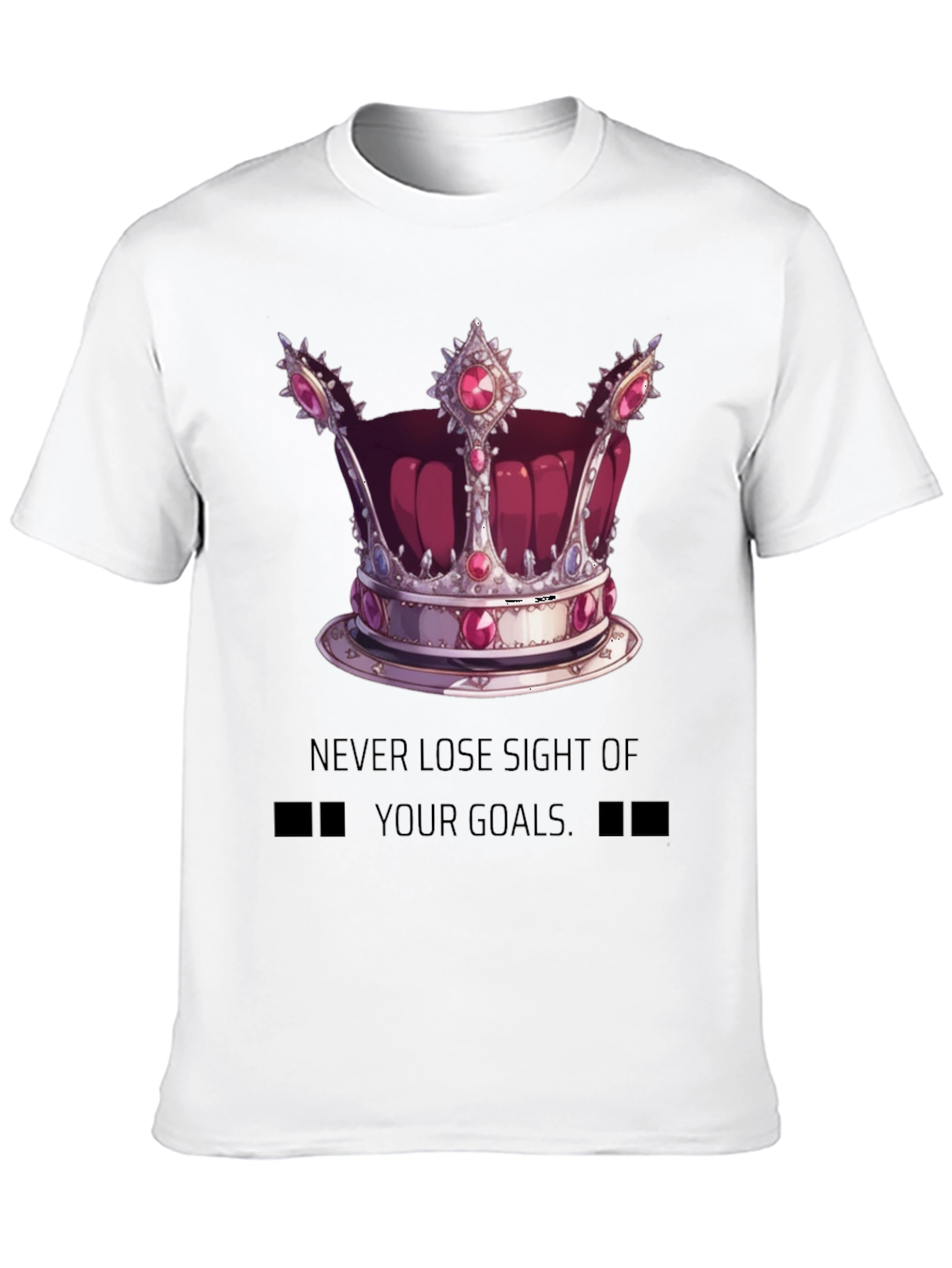 Crown Graphic T-Shirt - Achieve Your Goals