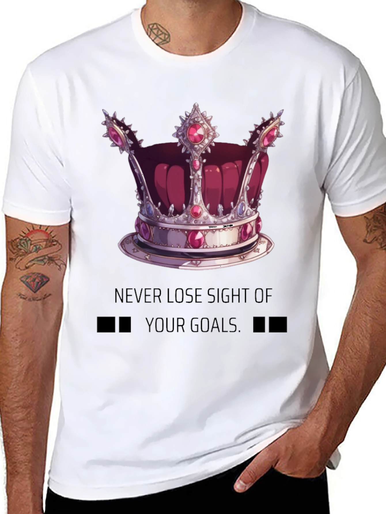 Crown Graphic T-Shirt - Achieve Your Goals