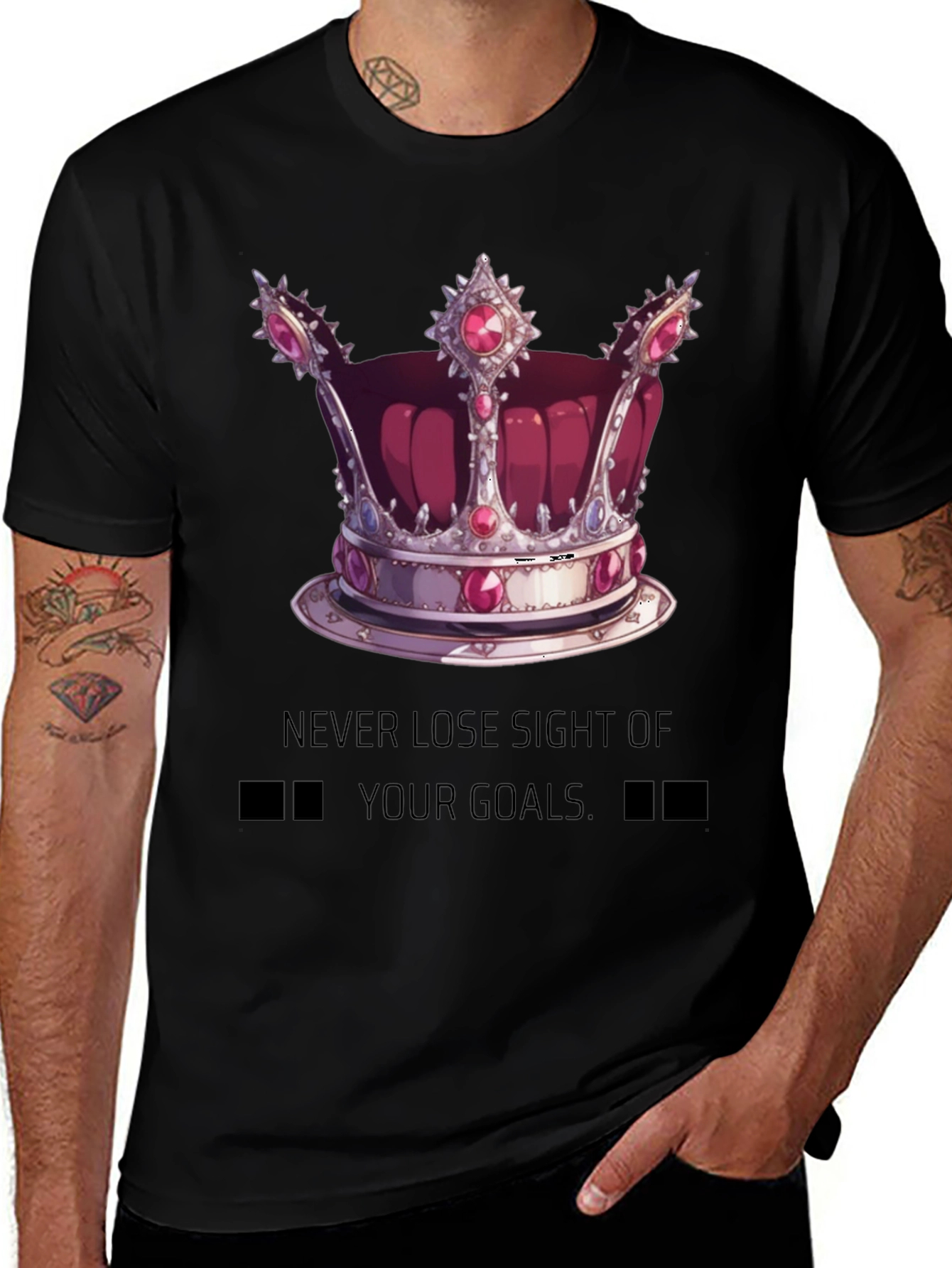 Crown Graphic T-Shirt - Achieve Your Goals
