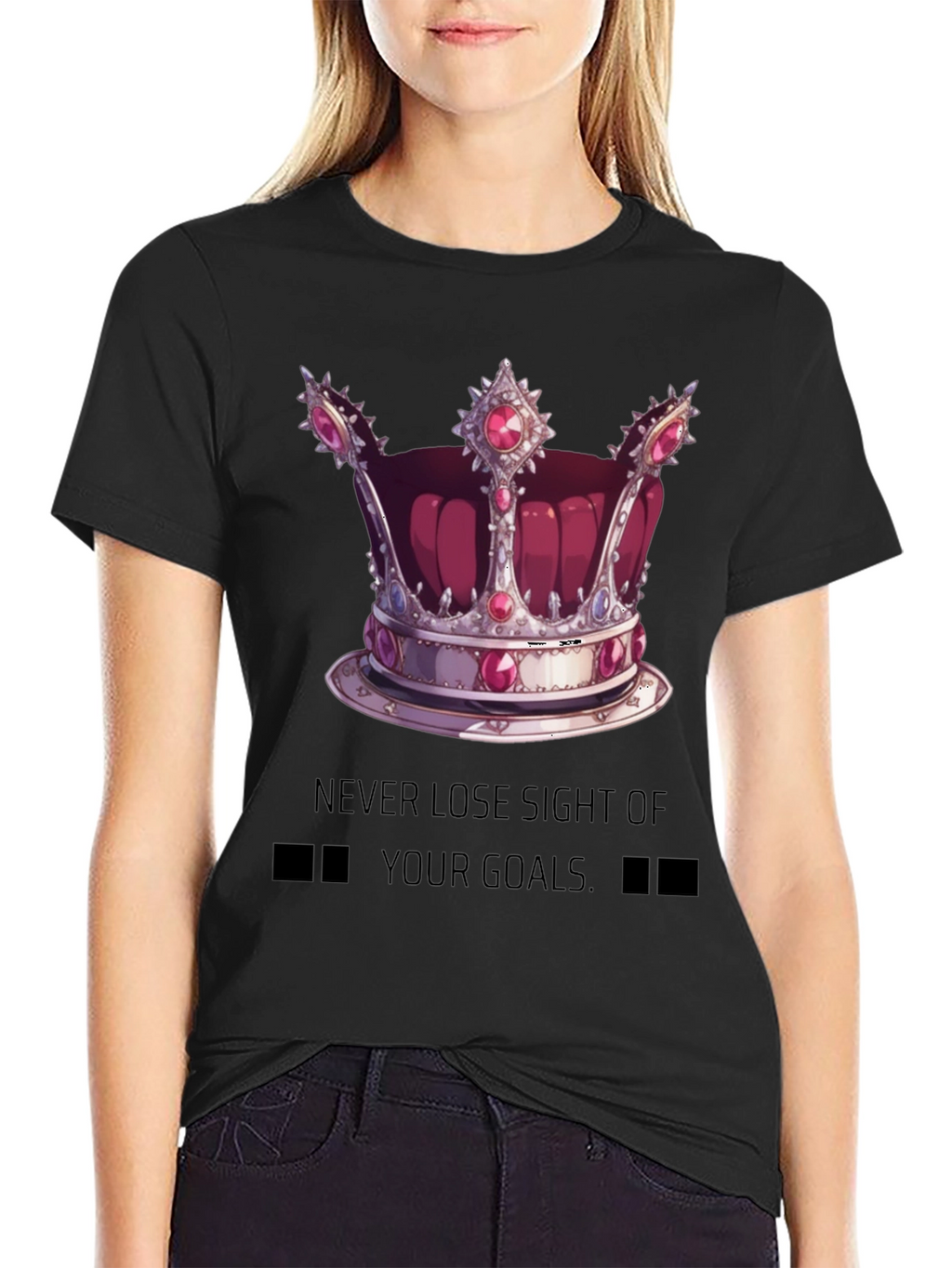 Crown Graphic T-Shirt - Achieve Your Goals