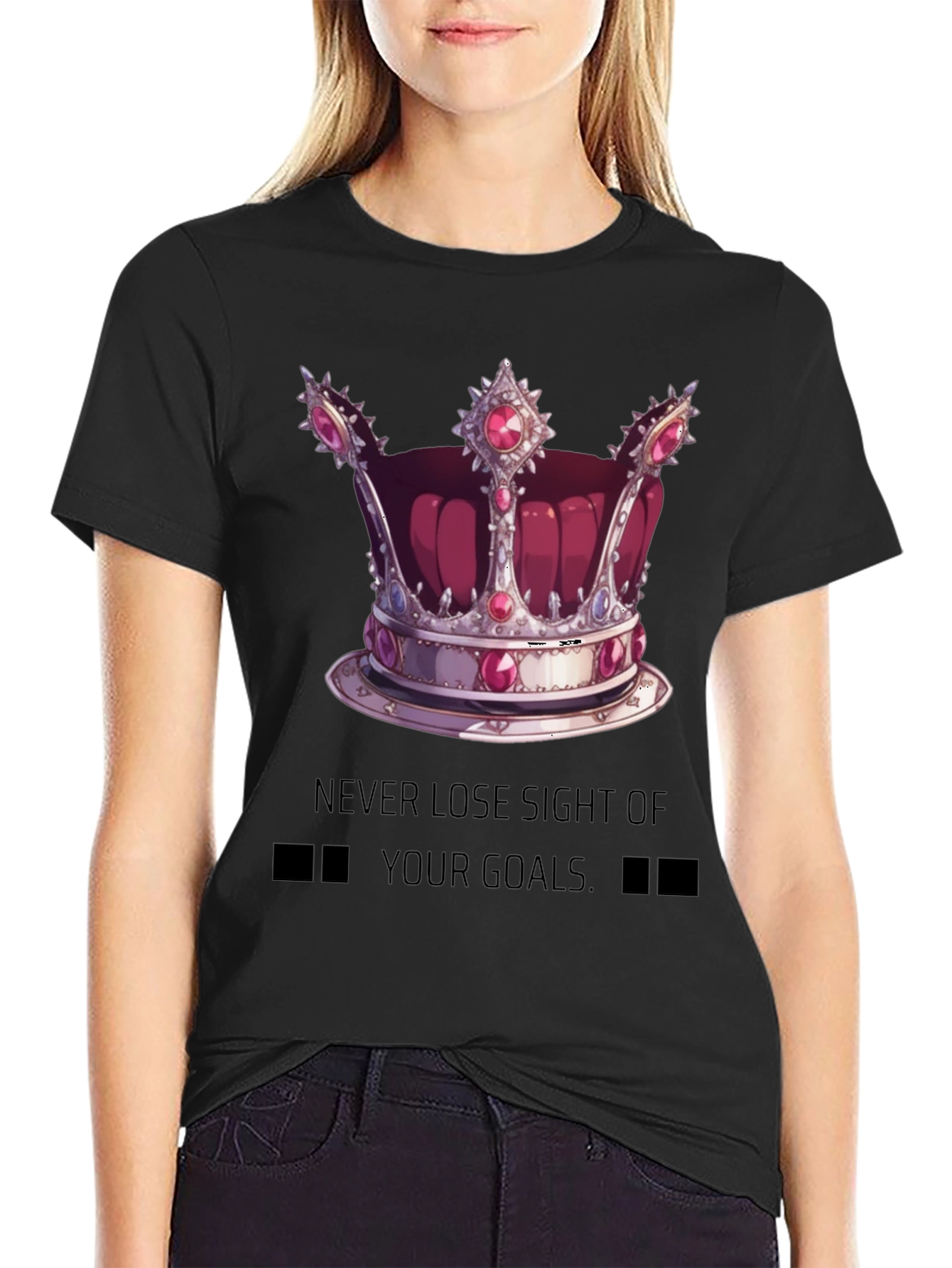 Crown Graphic T-Shirt - Achieve Your Goals
