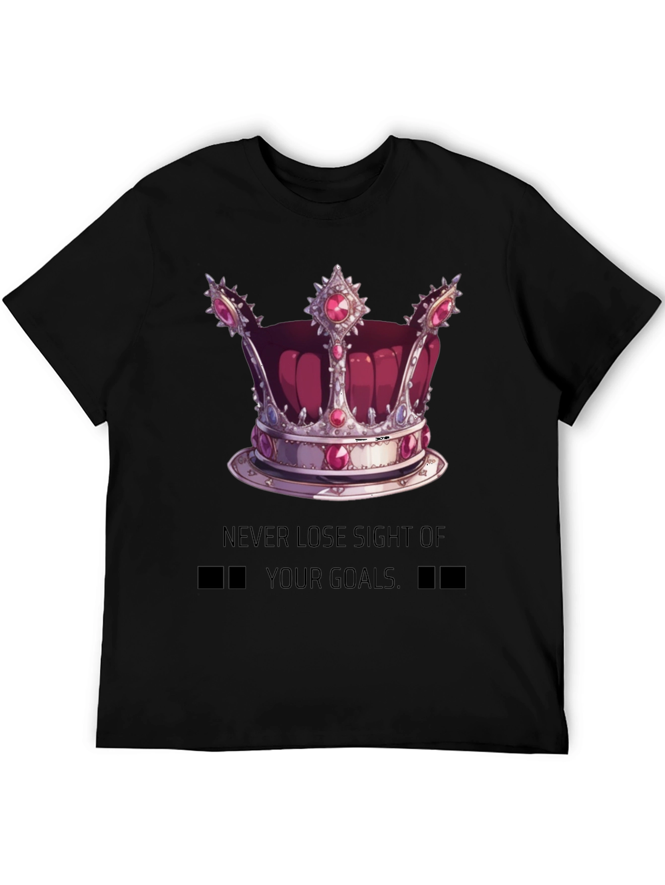 Crown Graphic T-Shirt - Achieve Your Goals