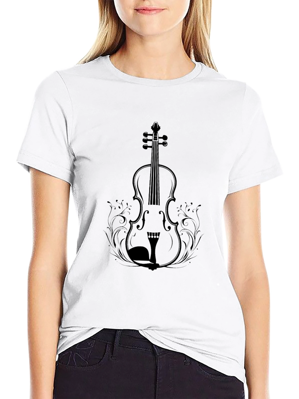 Violin Graphic T-Shirt - Classic Musical Tee