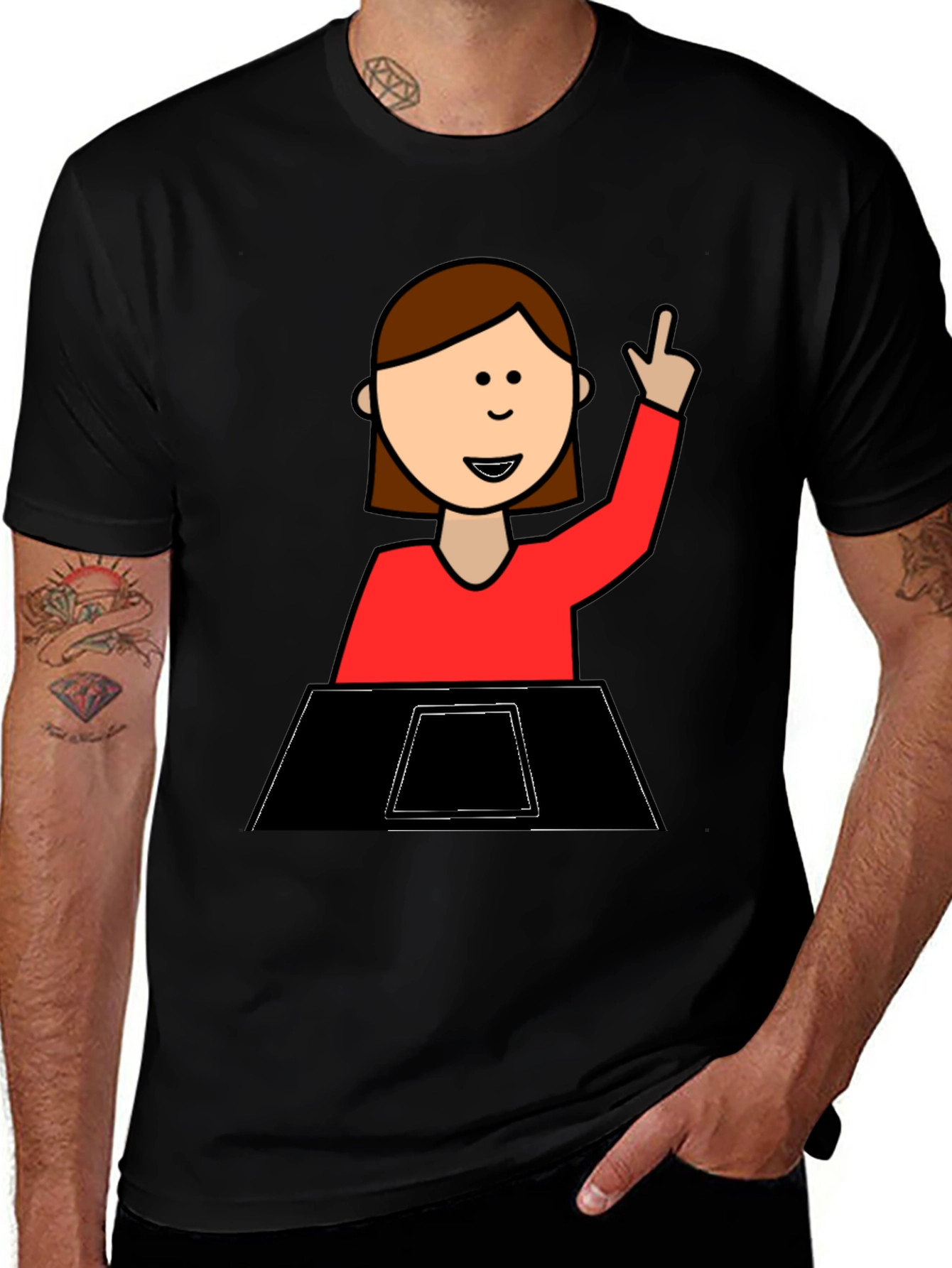 Funny Cartoon Student T-Shirt