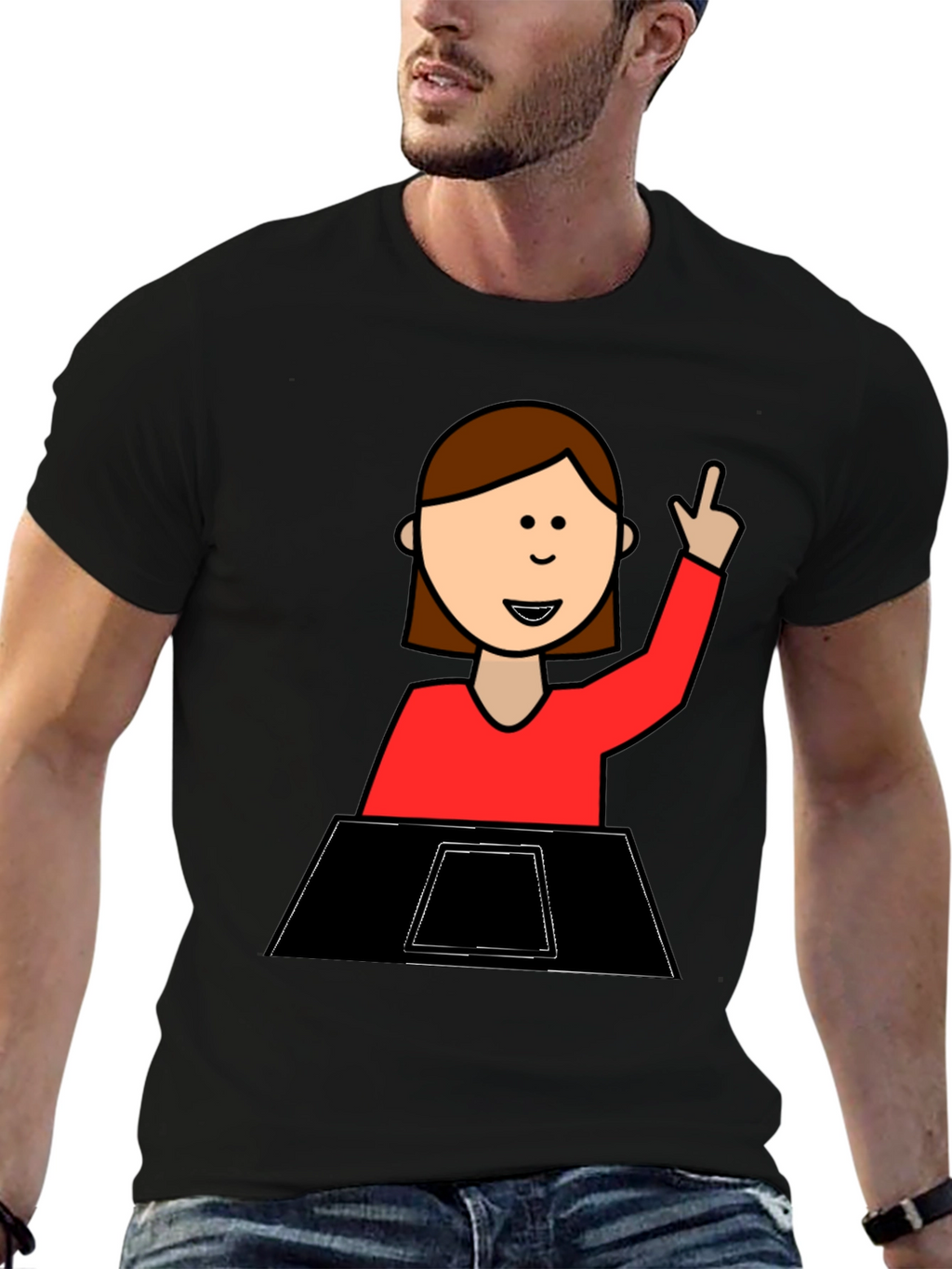 Funny Cartoon Student T-Shirt