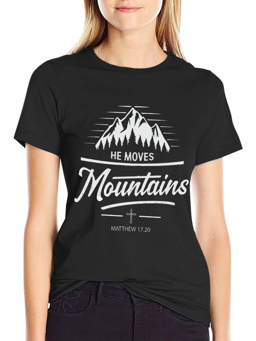 Faith-Based Mountain Graphic T-Shirt