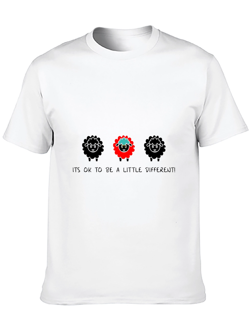 Be Different Sheep Graphic Tee - Black Unisex T-Shirt