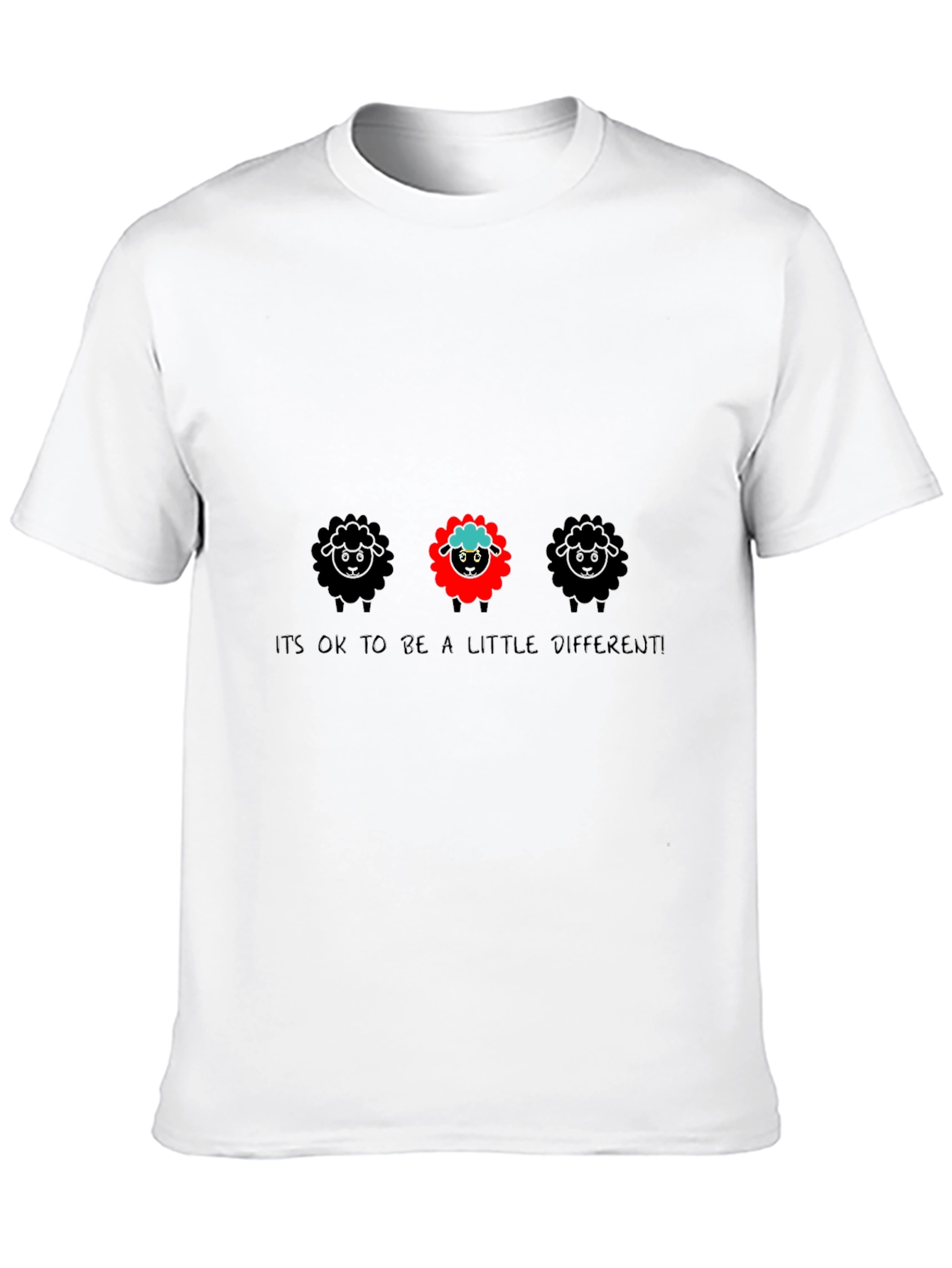 Be Different Sheep Graphic Tee - Black Unisex T-Shirt