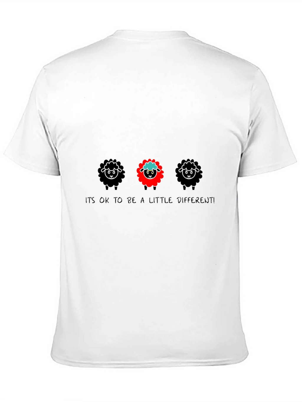 Be Different Sheep Graphic Tee - Black Unisex T-Shirt