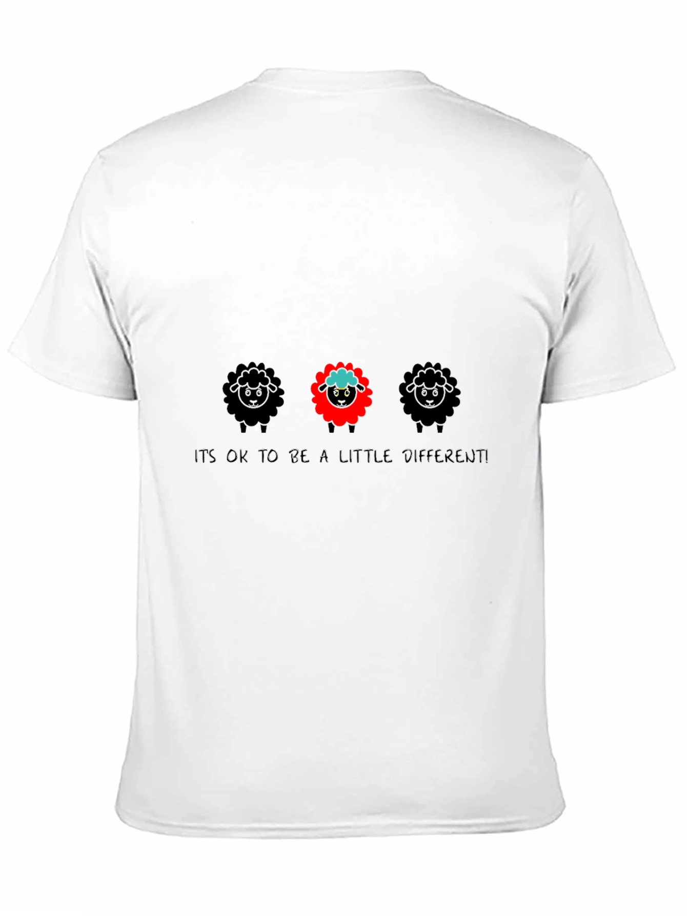 Be Different Sheep Graphic Tee - Black Unisex T-Shirt