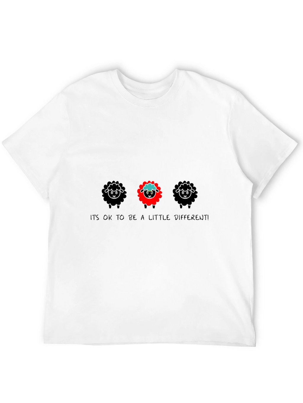 Be Different Sheep Graphic Tee - Black Unisex T-Shirt