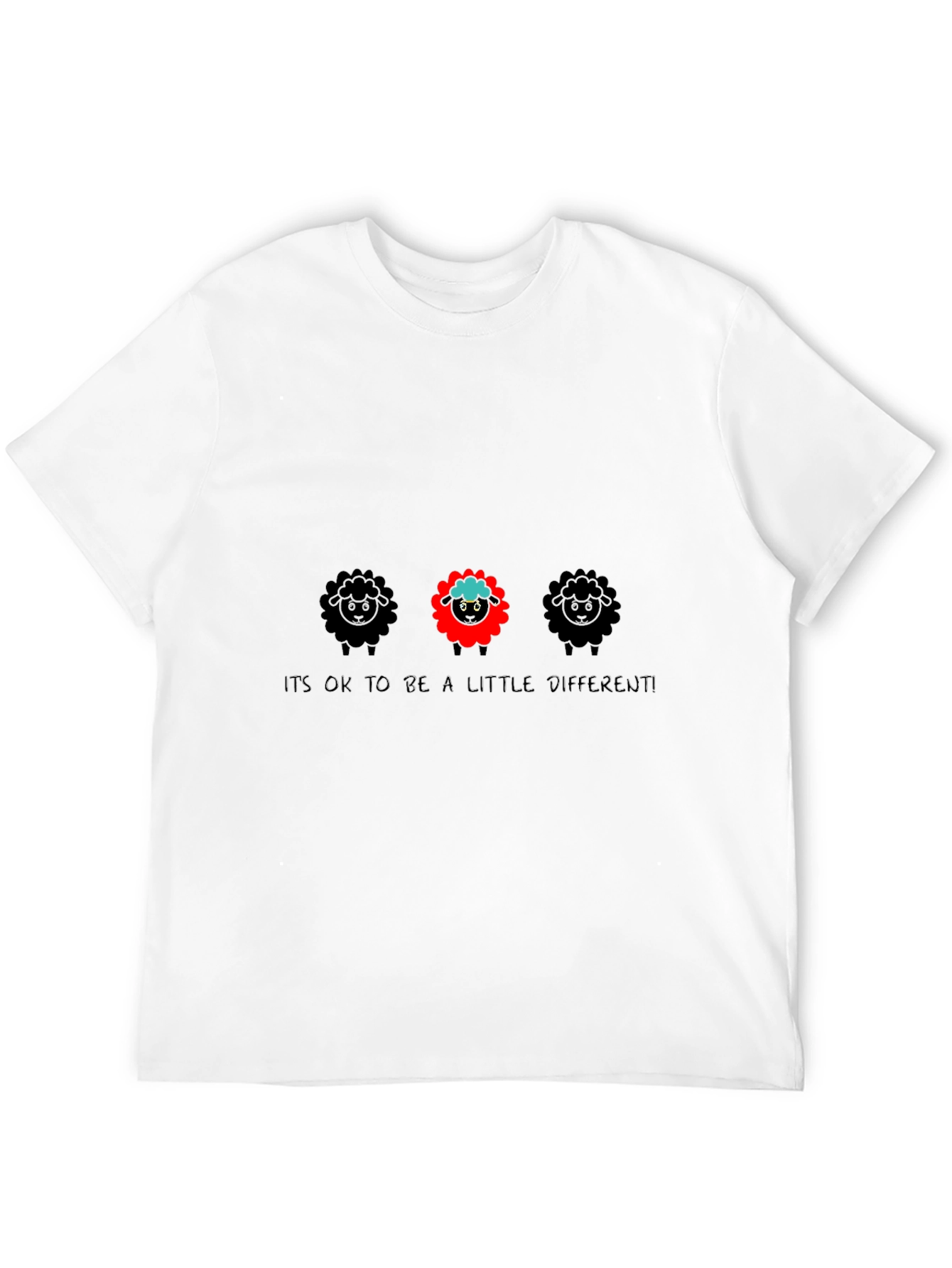 Be Different Sheep Graphic Tee - Black Unisex T-Shirt