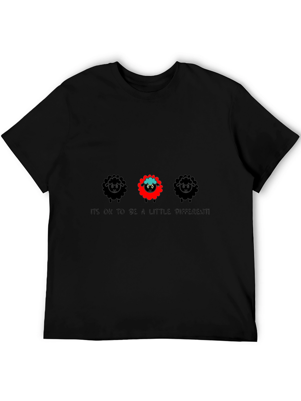 Be Different Sheep Graphic Tee - Black Unisex T-Shirt
