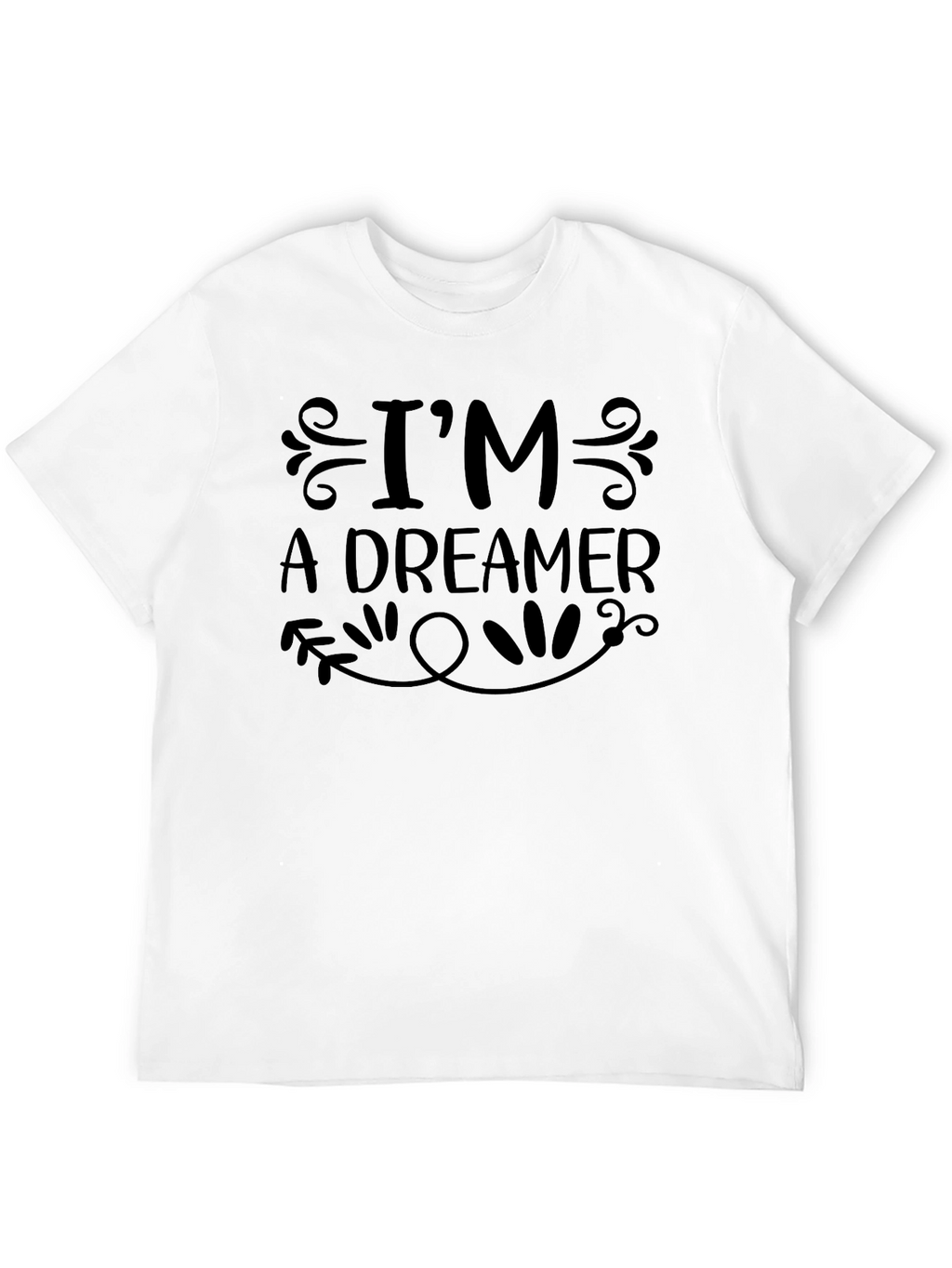 Im A Dreamer Black Graphic Tee Shirt