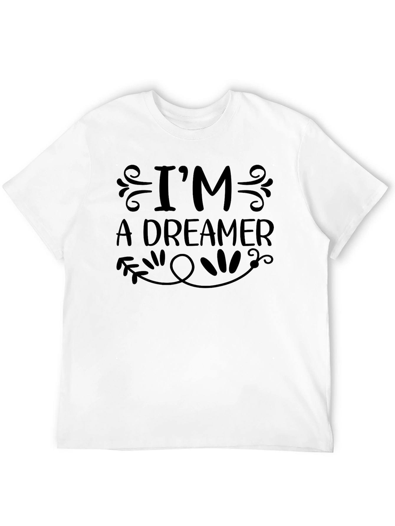 Im A Dreamer Black Graphic Tee Shirt