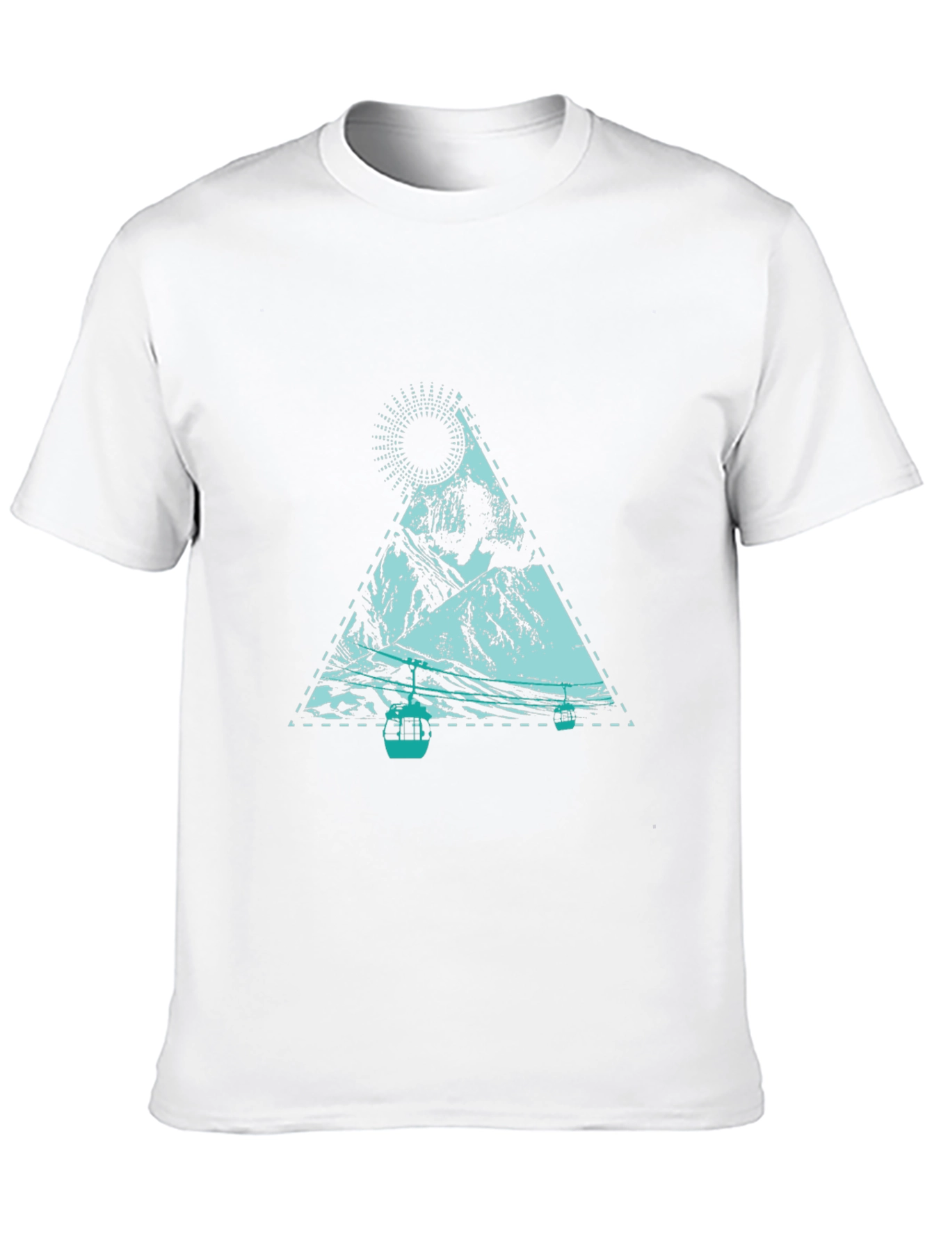 Mountain Graphic Tee - Black Cotton Casual T-Shirt