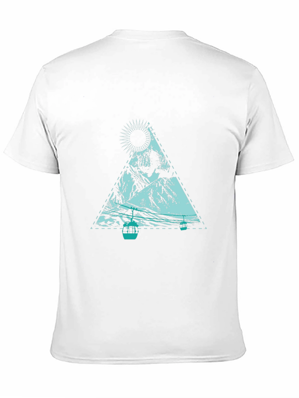 Mountain Graphic Tee - Black Cotton Casual T-Shirt