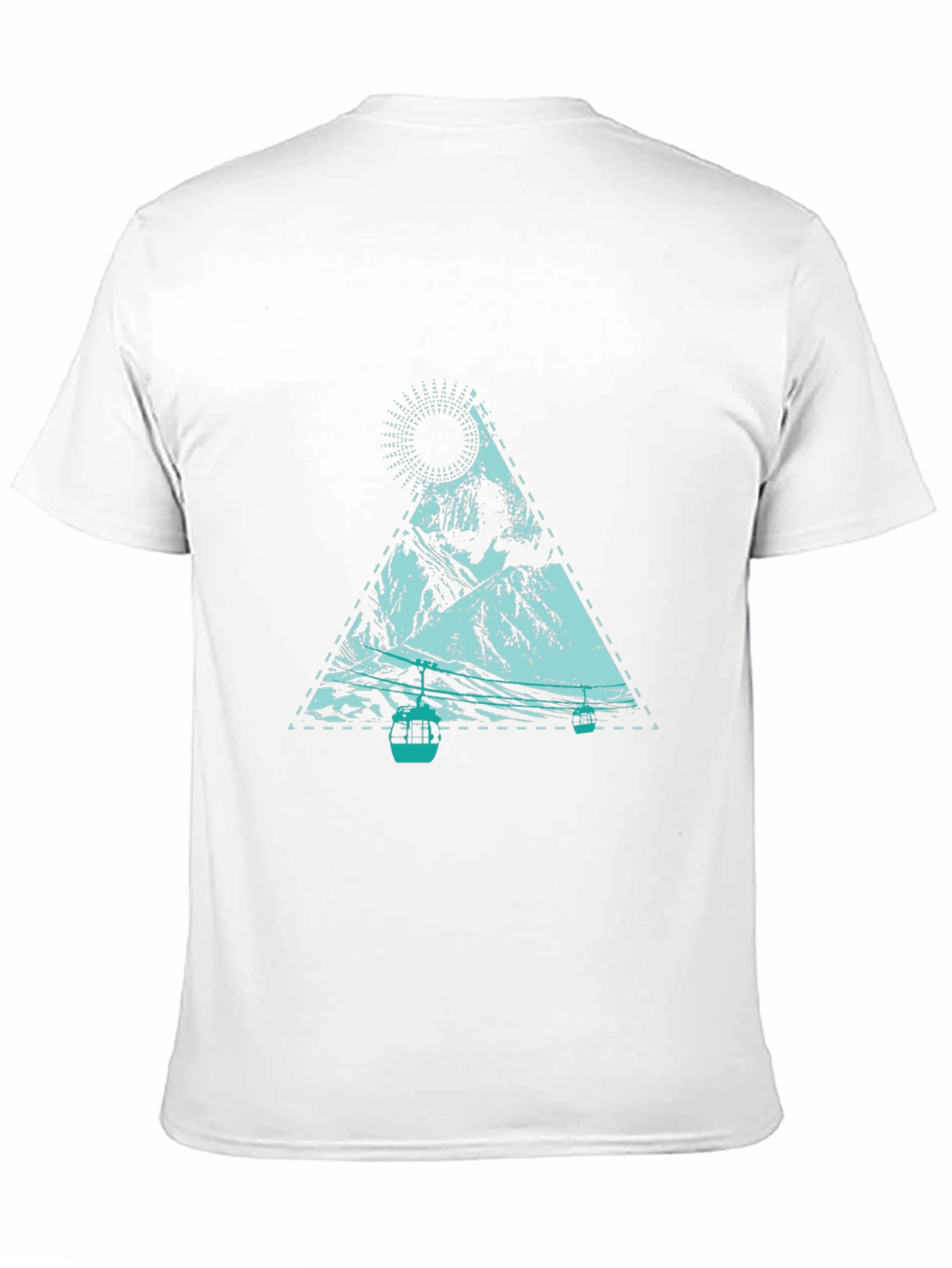 Mountain Graphic Tee - Black Cotton Casual T-Shirt