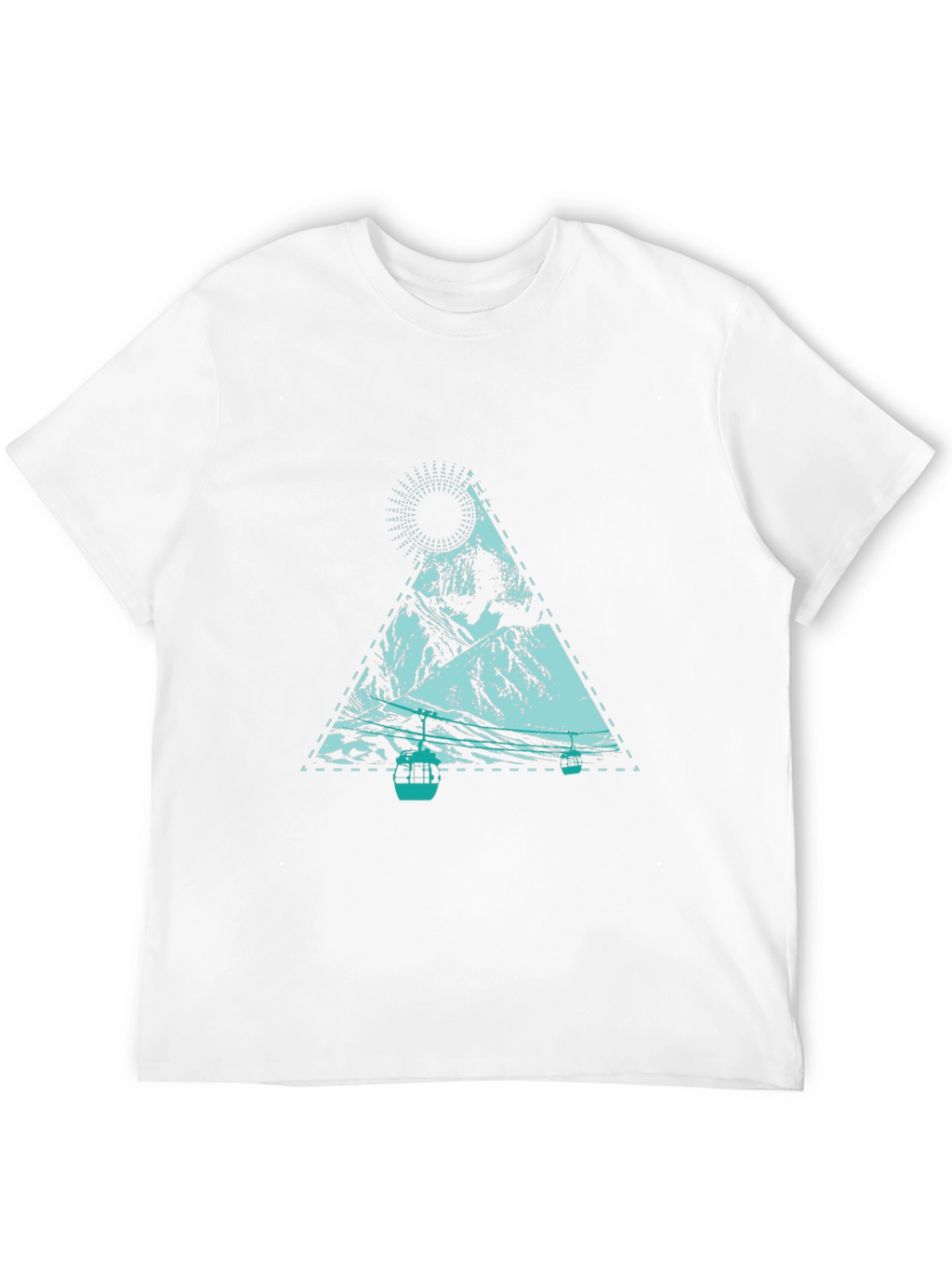 Mountain Graphic Tee - Black Cotton Casual T-Shirt
