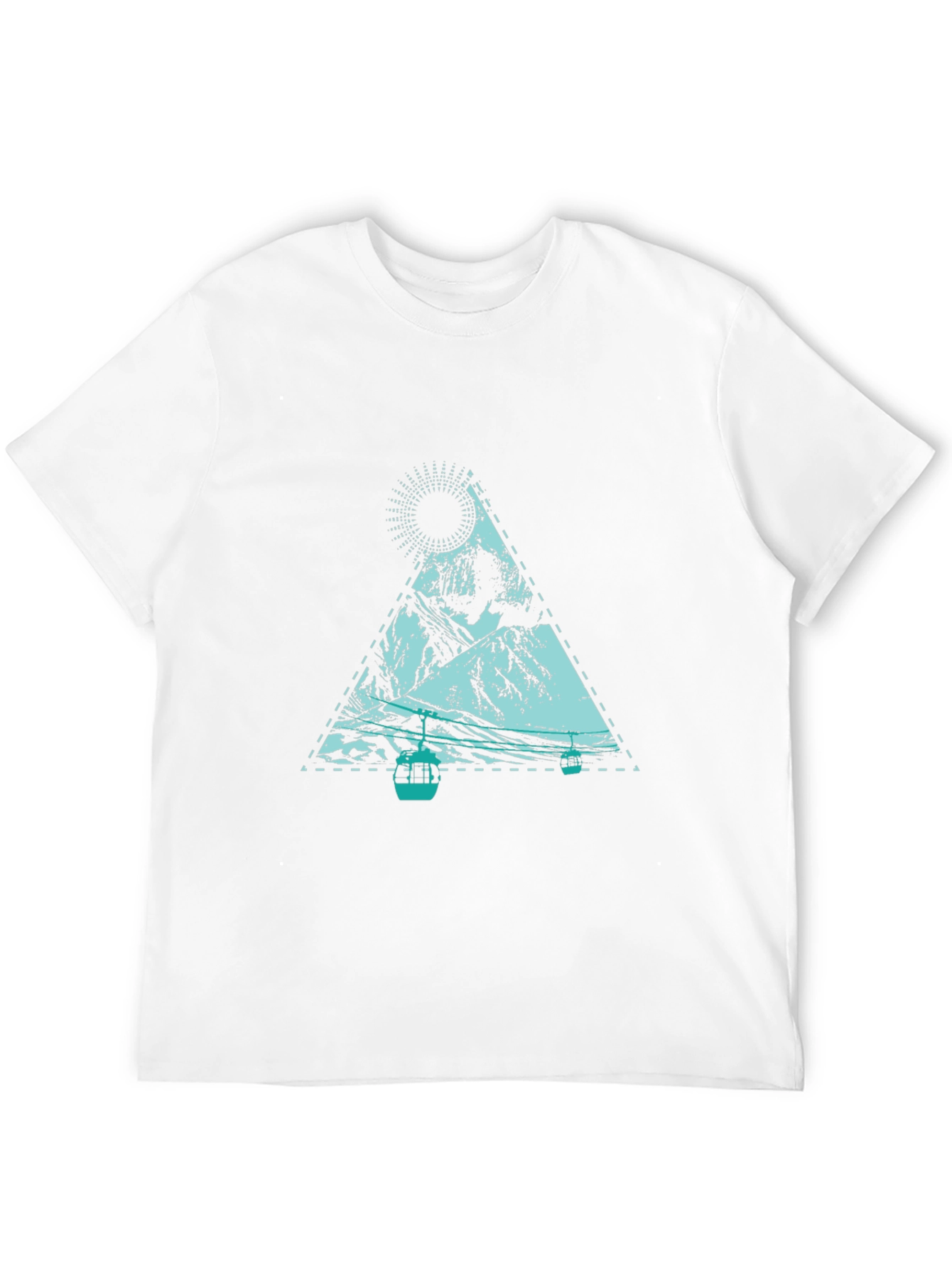 Mountain Graphic Tee - Black Cotton Casual T-Shirt