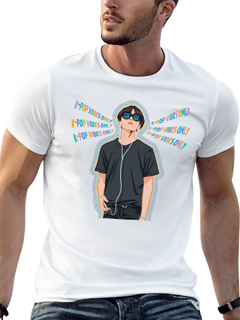 K-Pop Vibes Only Black T-Shirt