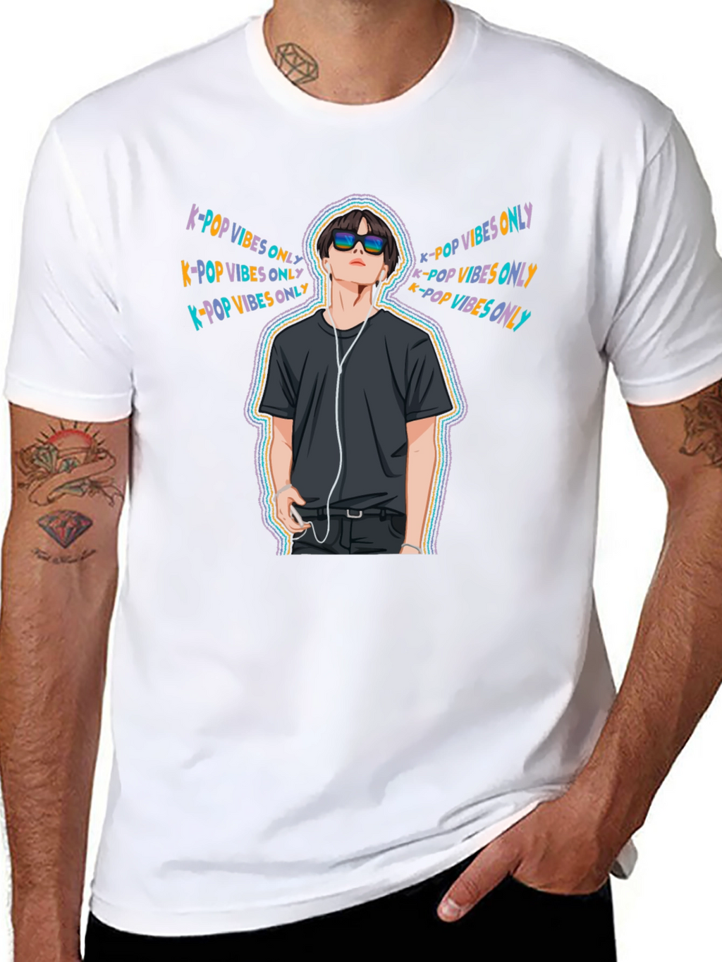 K-Pop Vibes Only Black T-Shirt