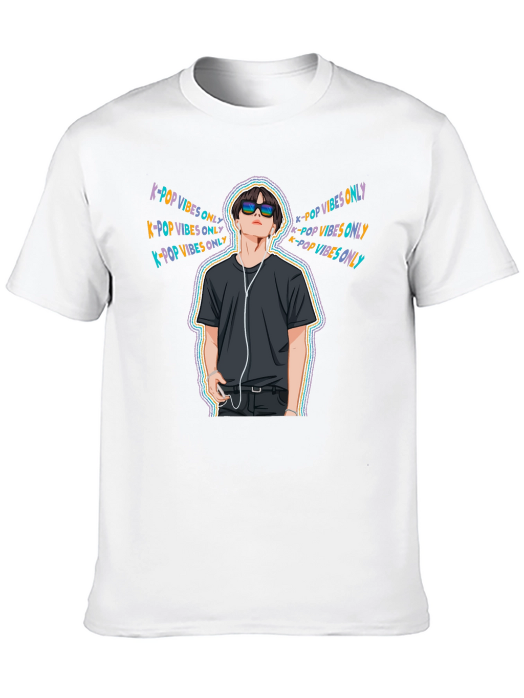K-Pop Vibes Only Black T-Shirt