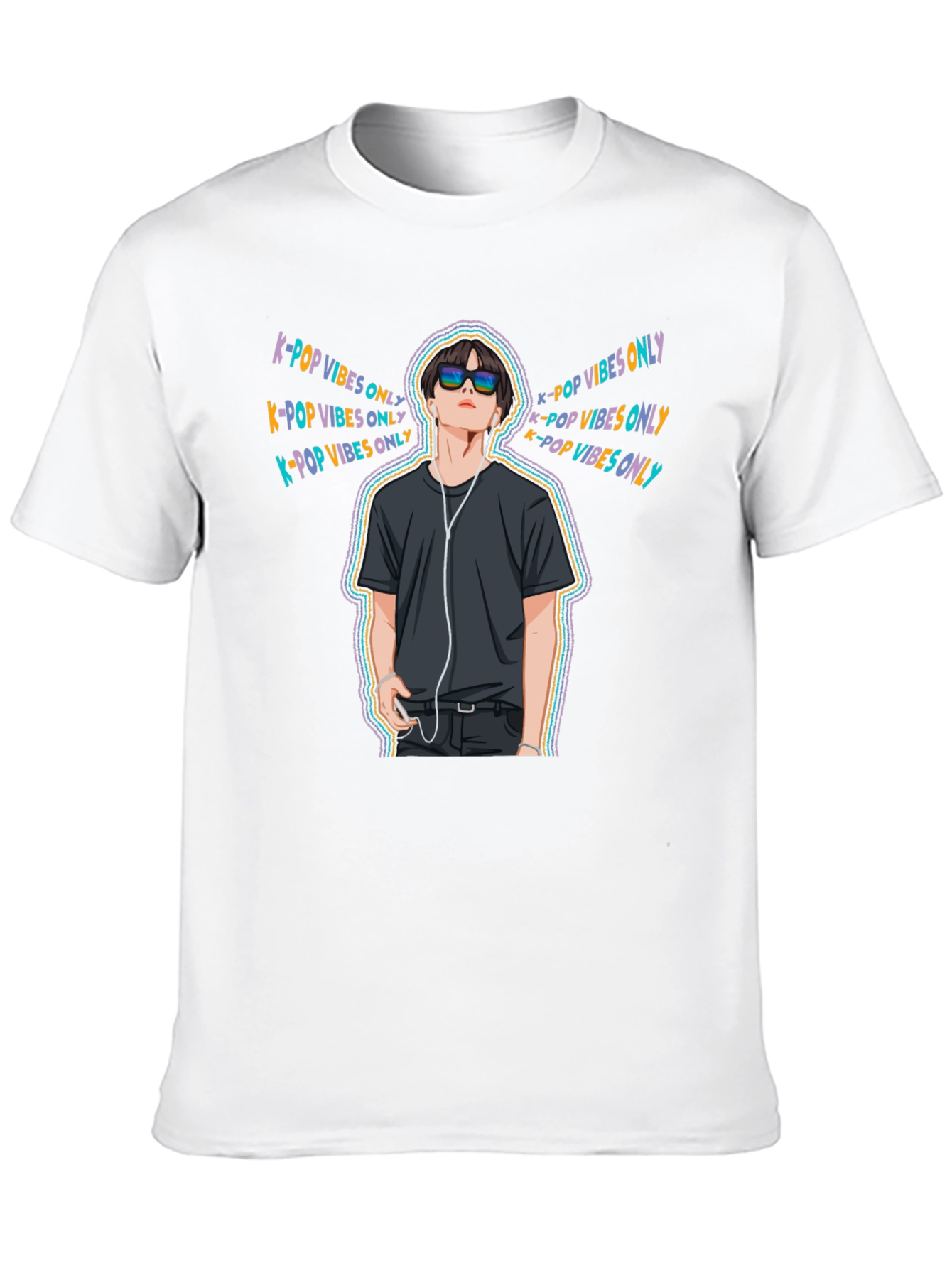 K-Pop Vibes Only Black T-Shirt