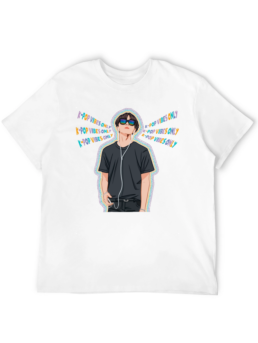K-Pop Vibes Only Black T-Shirt
