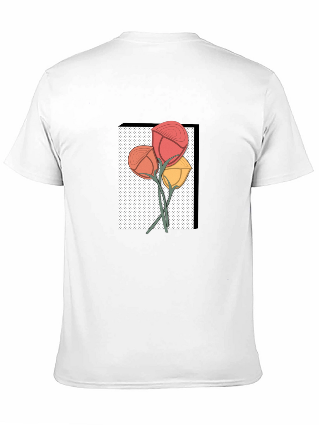Floral Graphic Print Mens Black T-Shirt