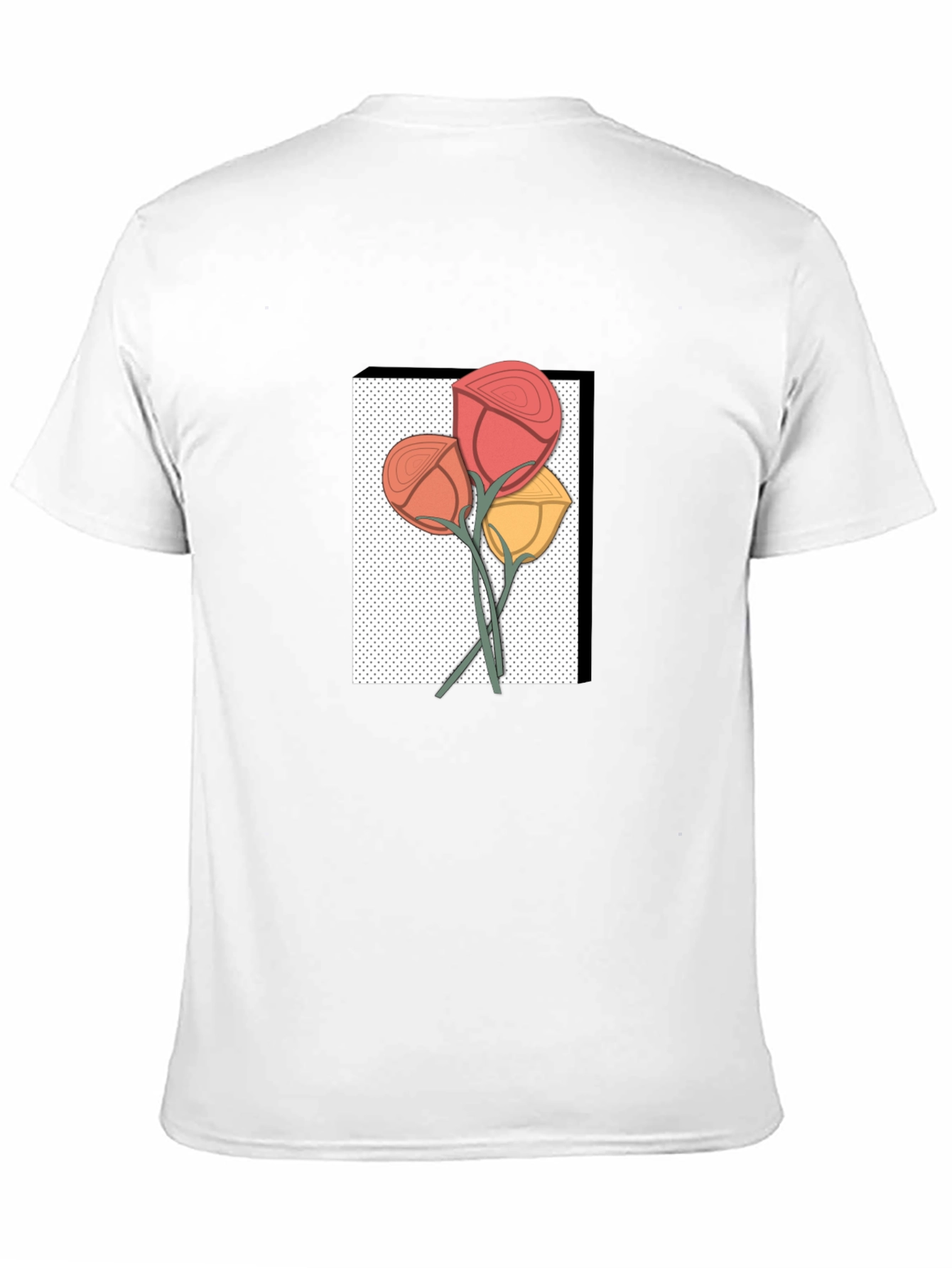 Floral Graphic Print Mens Black T-Shirt