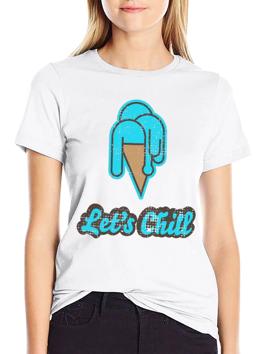 Lets Chill Ice Cream T-Shirt - Casual Graphic Tee