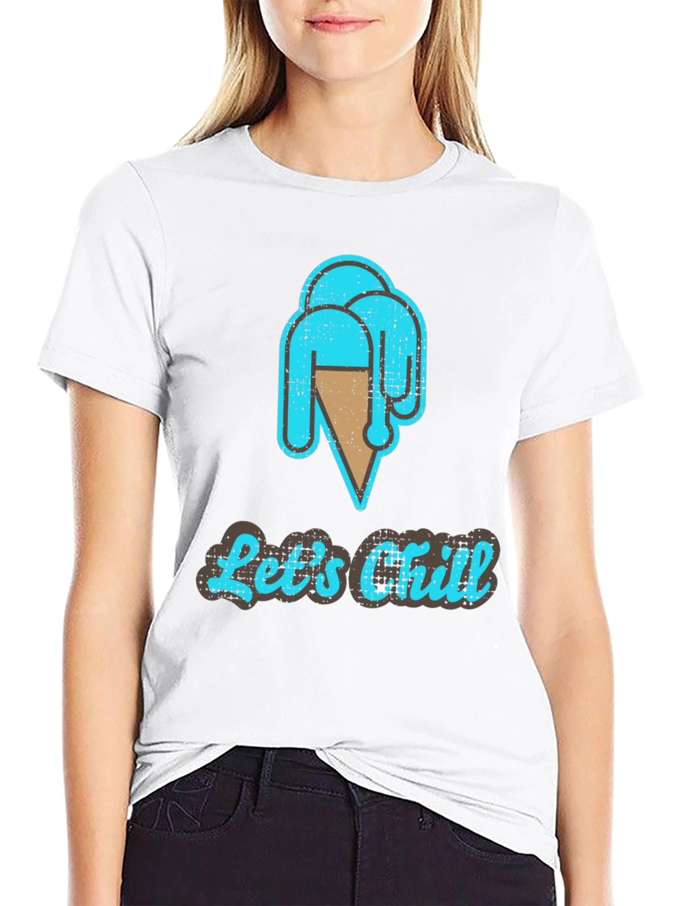 Lets Chill Ice Cream T-Shirt - Casual Graphic Tee