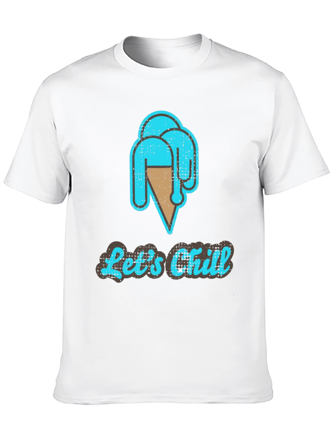 Lets Chill Ice Cream T-Shirt - Casual Graphic Tee