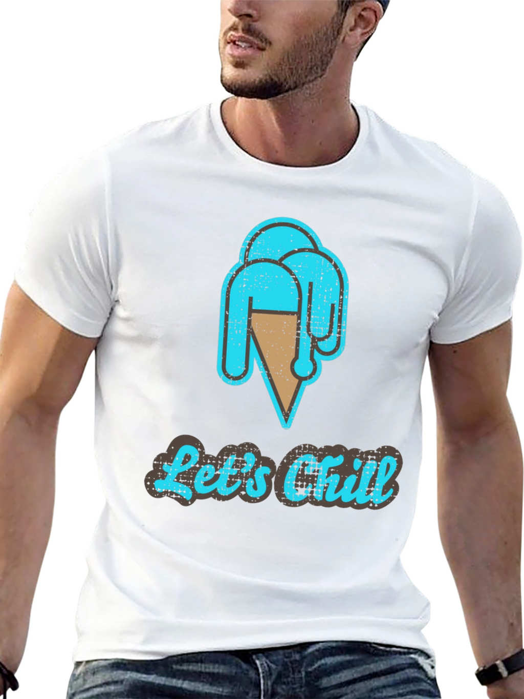 Lets Chill Ice Cream T-Shirt - Casual Graphic Tee