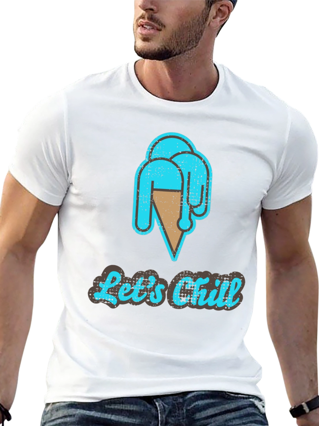 Lets Chill Ice Cream T-Shirt - Casual Graphic Tee