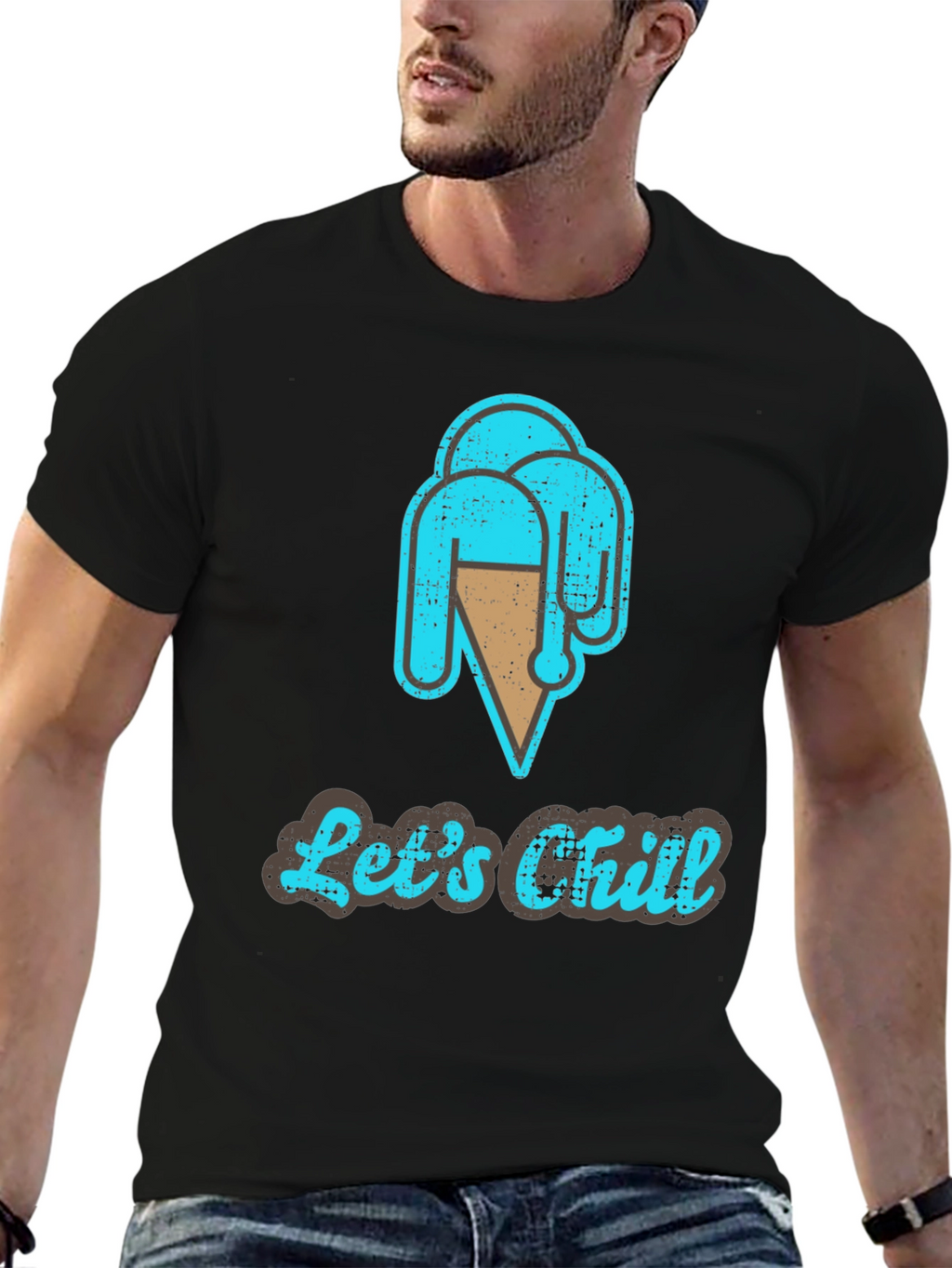 Lets Chill Ice Cream T-Shirt - Casual Graphic Tee