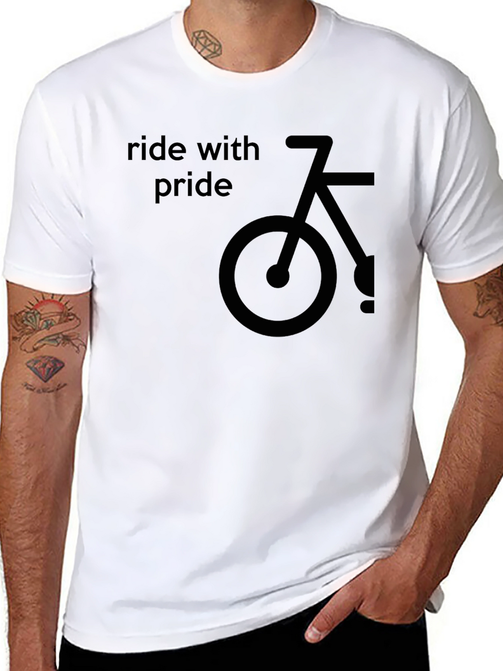 Ride with Pride Black Graphic Tee